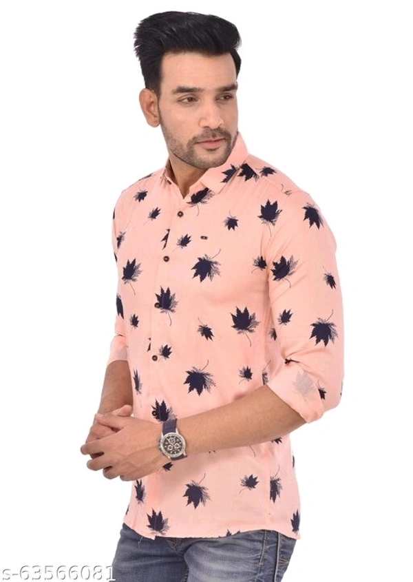 Full Sleeves Printed Floral Causal Shirt - XL