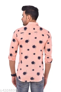 Full Sleeves Printed Floral Causal Shirt - XL