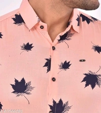 Full Sleeves Printed Floral Causal Shirt - XL