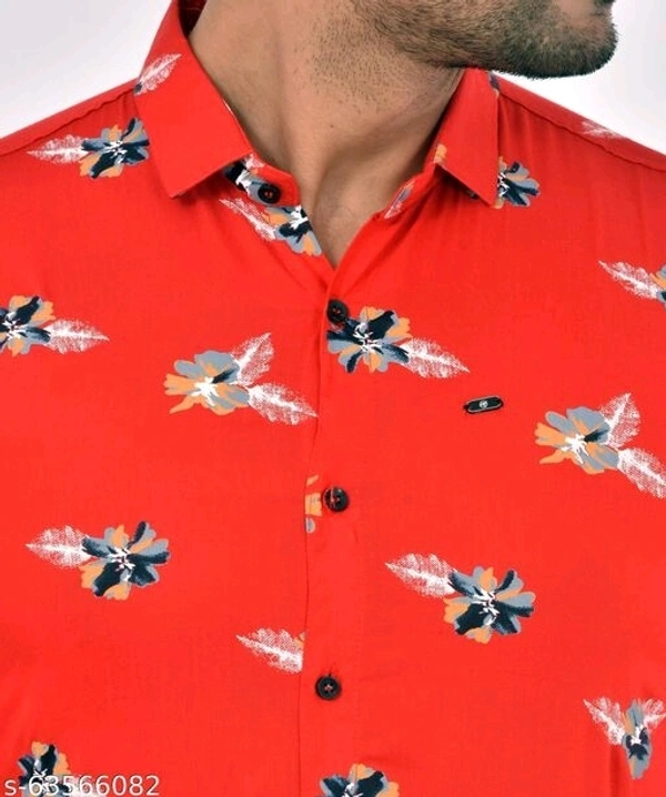 Full Sleeves Printed Floral Causal Shirt - L
