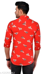 Full Sleeves Printed Floral Causal Shirt - XL