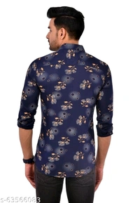Full Sleeves Printed Floral Causal Shirt - XL