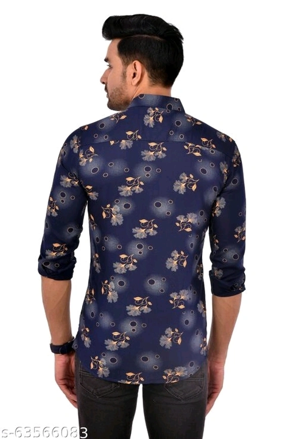 Full Sleeves Printed Floral Causal Shirt - XL