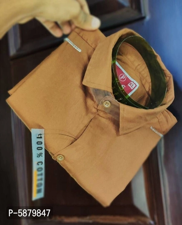 Men's Cotton Blend Casual Shirt - M