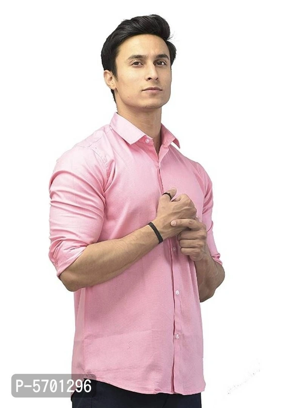 Men's Solid RC Cotton Blended Shirt - M