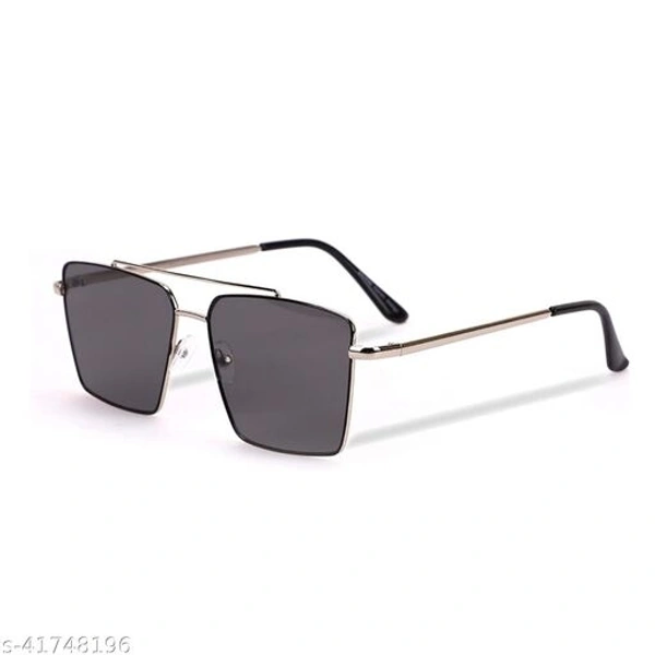 Retro Rectangular Aviator Sunglasses Premium Glass Lens Flat Metal Sun Glasses Men Women