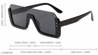 Adhvik Unisex Black Color Square Half Rim Sunglass Inspired from Shahid Kapoor and Sahil Khan Sunglasses