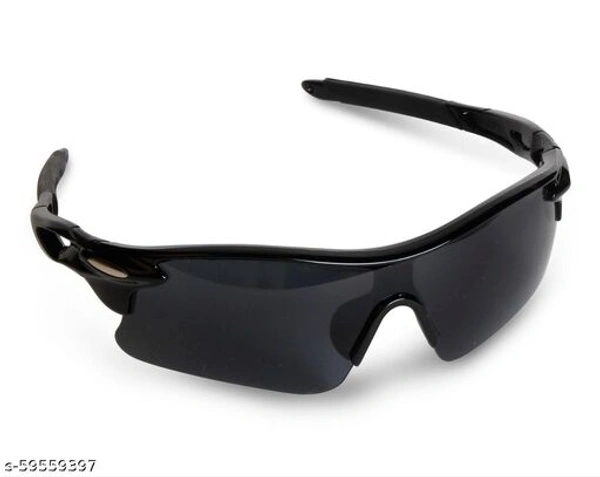 Unisex Sports Sunglasses (Black) For Cricket, Cycling, Running and many more Games