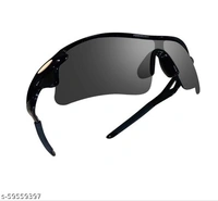 Unisex Sports Sunglasses (Black) For Cricket, Cycling, Running and many more Games