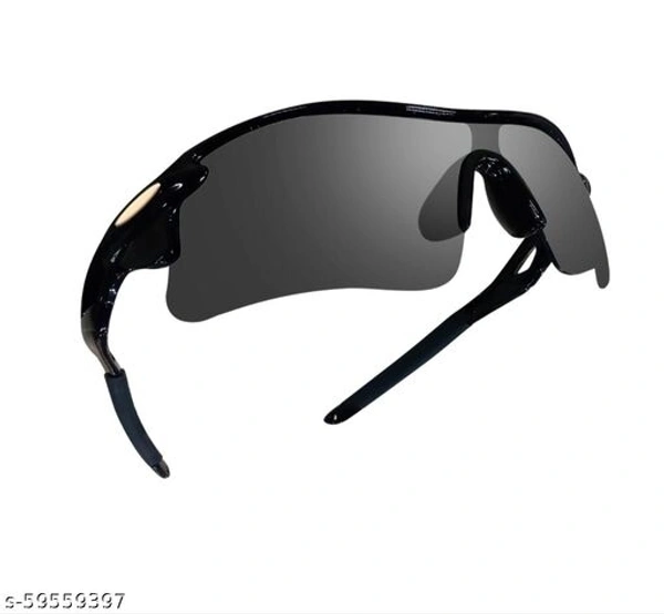 Unisex Sports Sunglasses (Black) For Cricket, Cycling, Running and many more Games