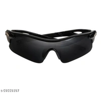 Unisex Sports Sunglasses (Black) For Cricket, Cycling, Running and many more Games
