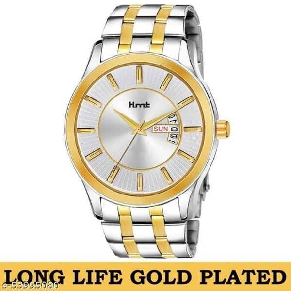 EHMT HM-336-SILVER DAY AND DATE ANALOG WATCH FOR MEN.