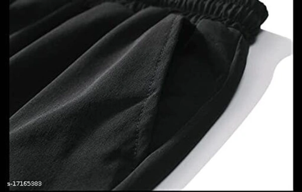 Streetwear HipHop Black Elastic Waist Punk Pant with Ribbons - 34