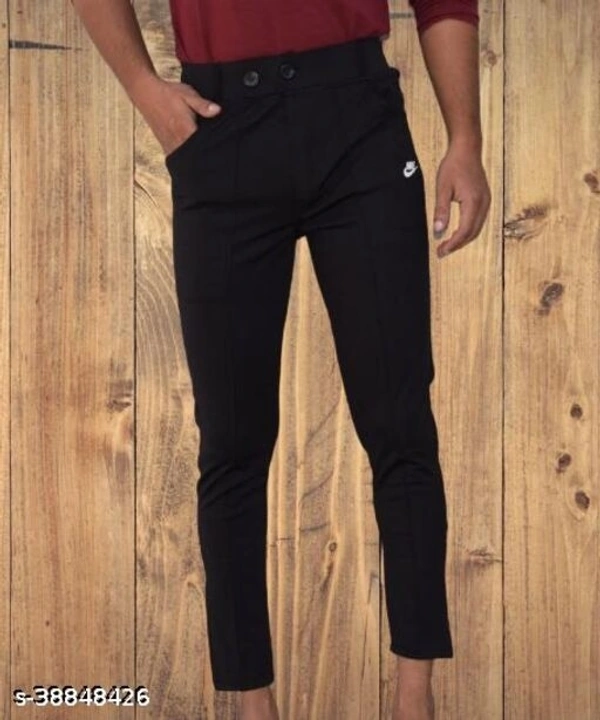 Stylish Glamarous Men Track Black Pants - 32