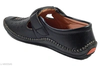 Ethnic Men's TPR Black Casual Shoes - 9