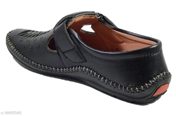 Ethnic Men's TPR Black Casual Shoes - 9