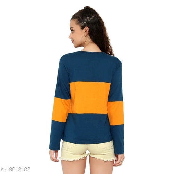 BI FASHION Women's colorblocked designer T-shirts - L