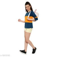 BI FASHION Women's colorblocked designer T-shirts - L