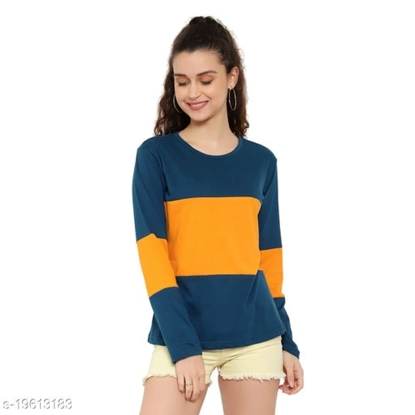 BI FASHION Women's colorblocked designer T-shirts - XL