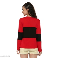 BI FASHION Women's colorblocked designer T-shirts - L