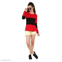 BI FASHION Women's colorblocked designer T-shirts - M