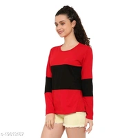 BI FASHION Women's colorblocked designer T-shirts - XXL