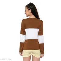 BI FASHION Women's colorblocked designer T-shirts - L