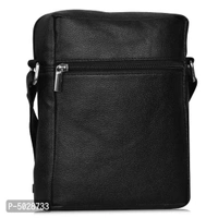 Trendy Black Vegan Leather Messenger Bag for Unisex