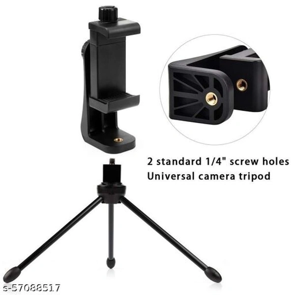 Rhymestore® Tripod Mount Adapter| Tripod Mobile Holder|Tripod Phone Mount| Smartphones Clip Clipper 360 Degree for Taking Magic Video Shots & Pictures.