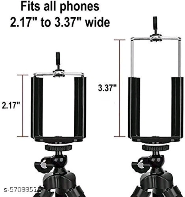 Rhymestore Universal Tripod Clip Holder Clip for Mobile Camera Holder and Tripod Mount Holder Monopod Holder(Black, Set of 2)