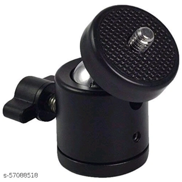 Rhymestore 1/4" Screw Tripods Ball Head Bracket Holder Mount Ball Head 360 Degree Aluminium Alloy Body Rotating for DSLR Camera Camcorder