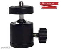 Rhymestore 1/4" Screw Tripods Ball Head Bracket Holder Mount Ball Head 360 Degree Aluminium Alloy Body Rotating for DSLR Camera Camcorder