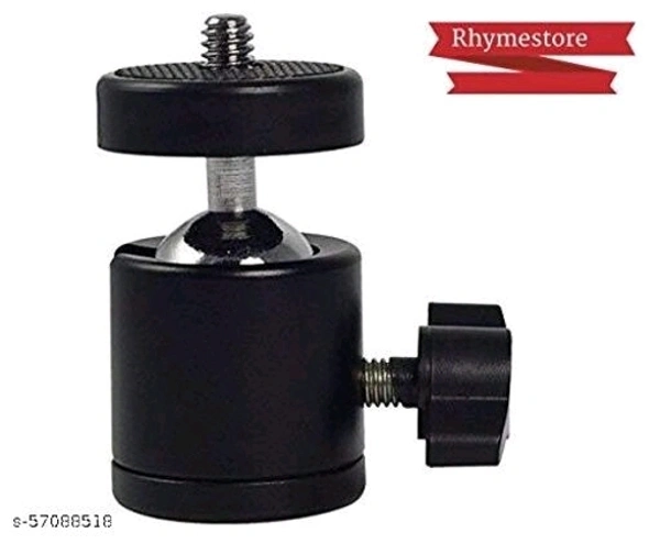 Rhymestore 1/4" Screw Tripods Ball Head Bracket Holder Mount Ball Head 360 Degree Aluminium Alloy Body Rotating for DSLR Camera Camcorder