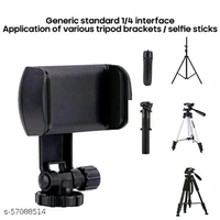 Rhymestore® 360 Universal Multifunctional Mobile Holder Clip for All Mobile Camera Holder and Tripod Mount Holder - Black