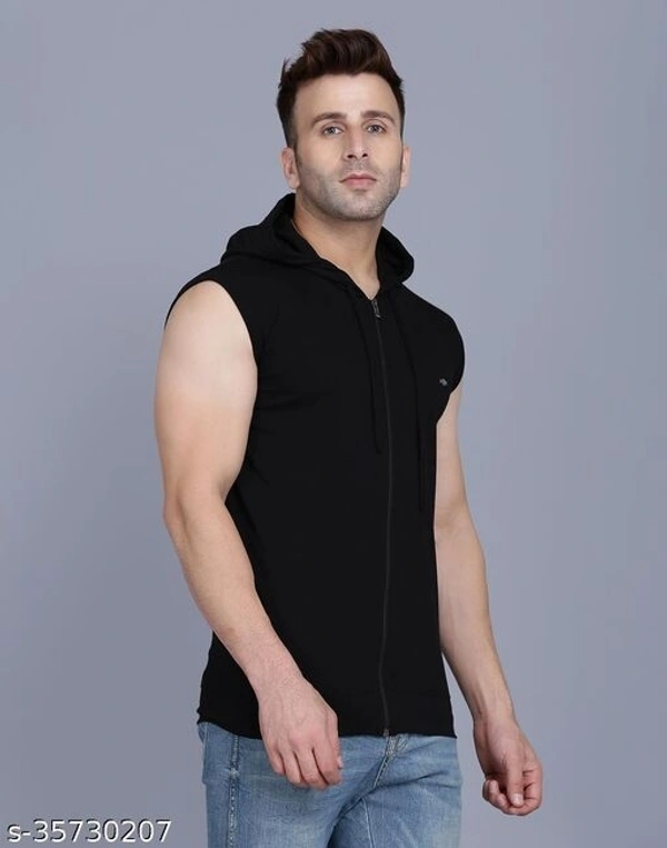 Men's Casual Hooded Tshirt - L