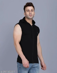Men's Casual Hooded Tshirt - M