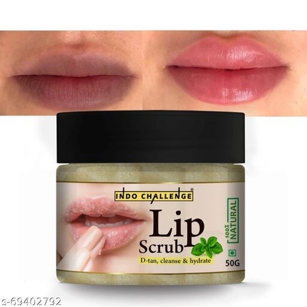INDO CHALLENGE Lip Scrub For Lightening and Brightening Dark Lips