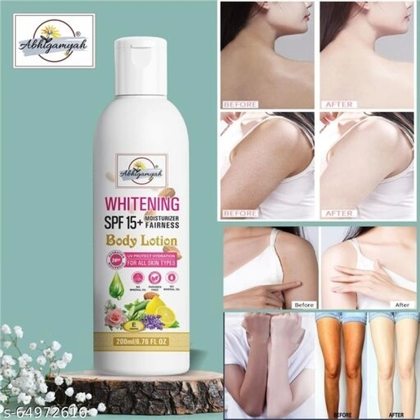 Abhigamyah Whitening body lotionon  SPF15+ Skin Lighten & brightening cream (200 ml.) Pack Of 1