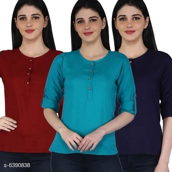 Women's Rayon Combo Tops  - M
