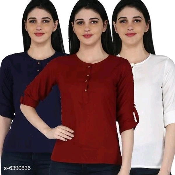 Women's Rayon Combo Tops  - L