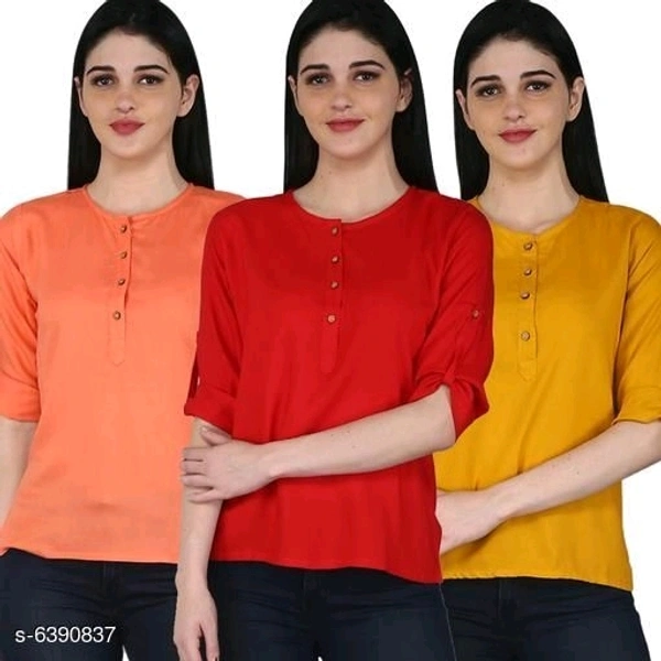 Women's Rayon Combo Tops  - S