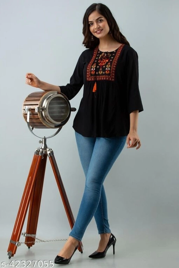 Woman Care Embroidered Tops - M