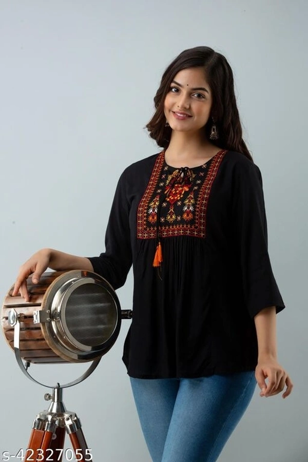 Woman Care Embroidered Tops - M