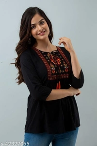 Woman Care Embroidered Tops - M