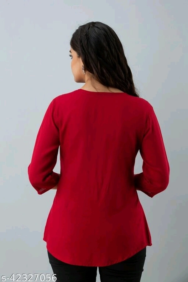 Woman Care Embroidered Tops - L