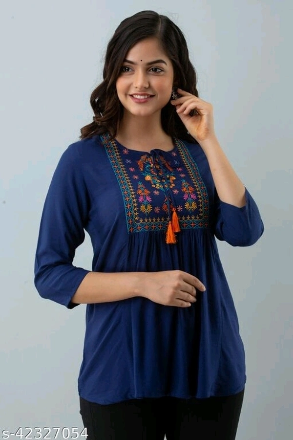 Woman Care Embroidered Tops - M