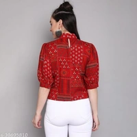 Women's foil printed rayon top - XXL