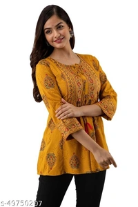 DMP316 YELLOW PRINTED TOP - XS