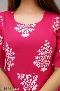 Printed Anarkali Kurti for Women Ethnic Wear Rayon Fabric - XL