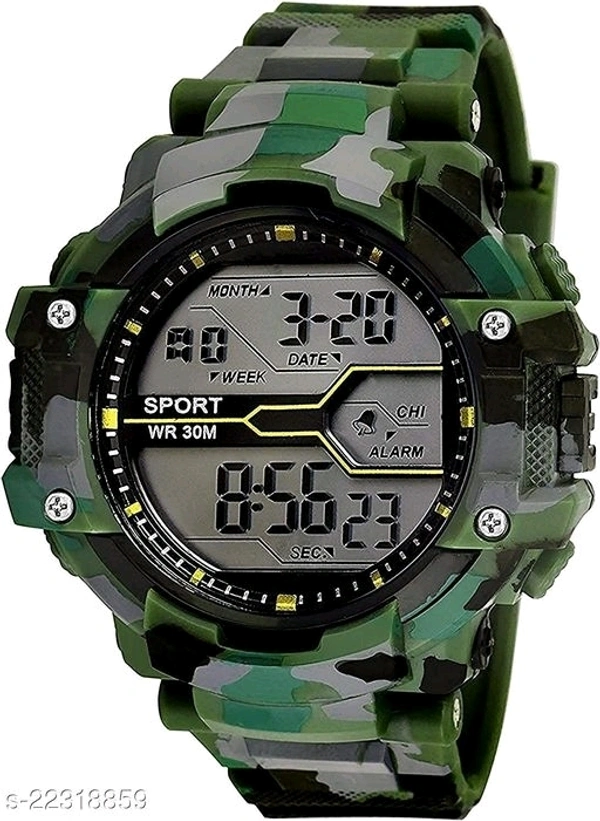 New Digital RTK702 Straight green Sports Watch Get Square Led Watch Free Watch For Boys